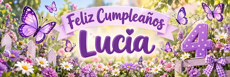 Banner de Lucía hecho en Studio Be Party