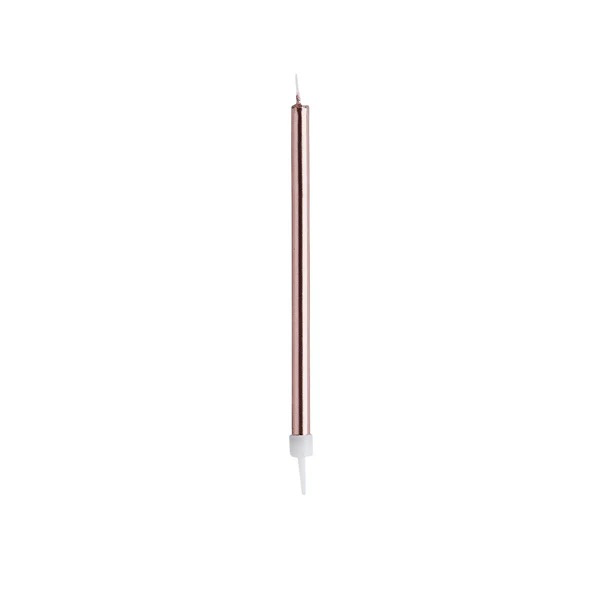 Candles & holders Rose Gold skinny C/12