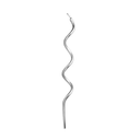 Curly candles silver C/12