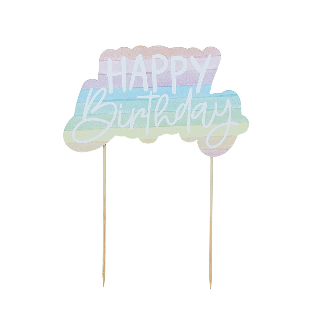 Eco Birthday' Card Cake Topper