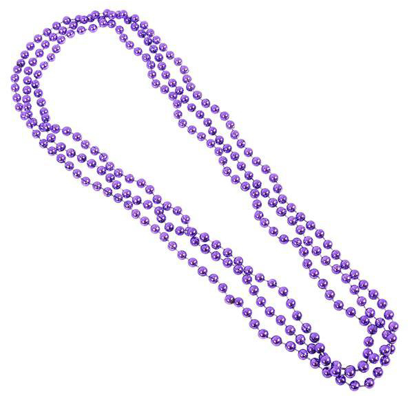 Collar Mardi Gras Morado 12pz