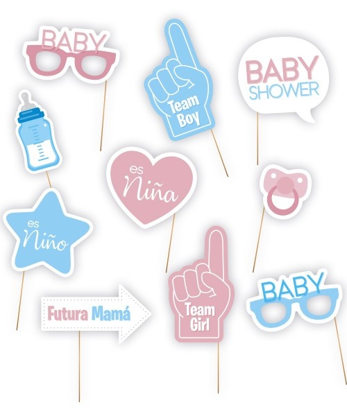 Photo Props Baby Shower 10pz