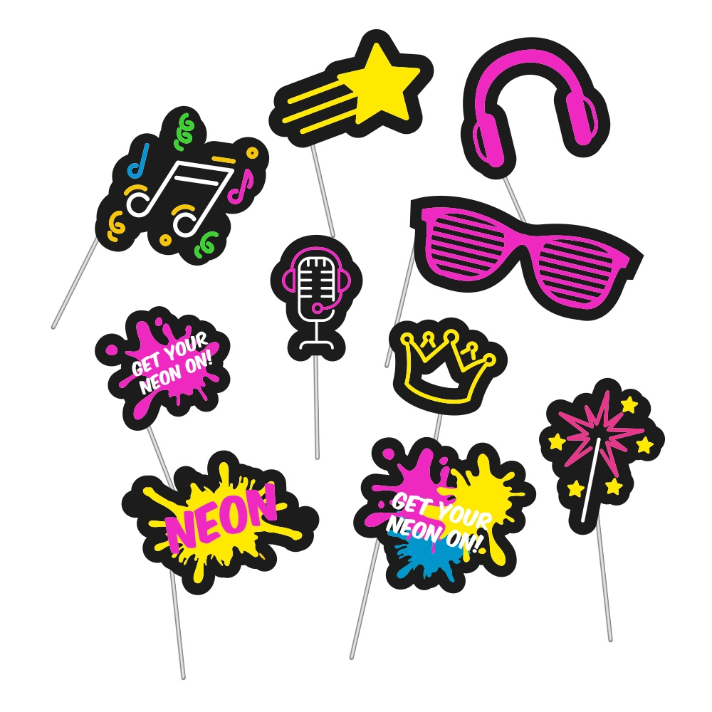 Photo Props Splash Neon