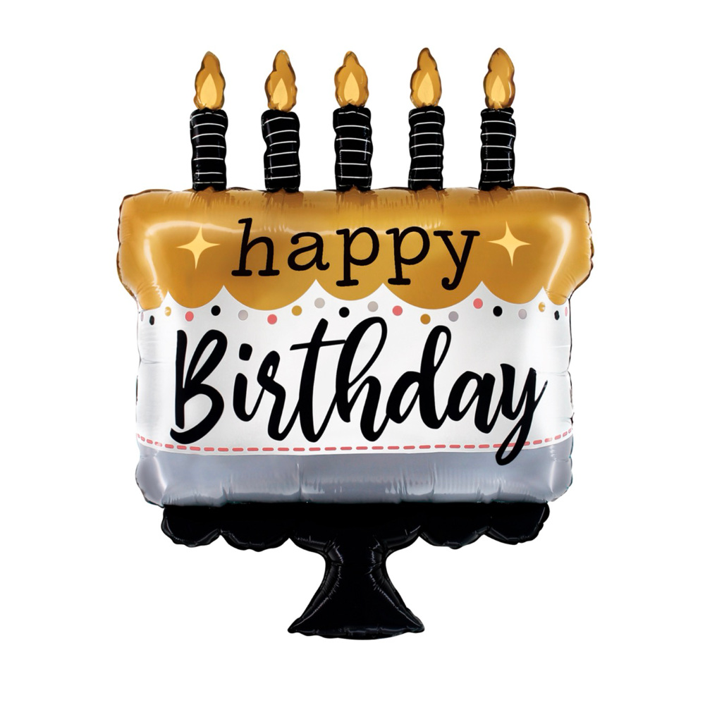HB226 Satin Metallic BDay Cake SShp