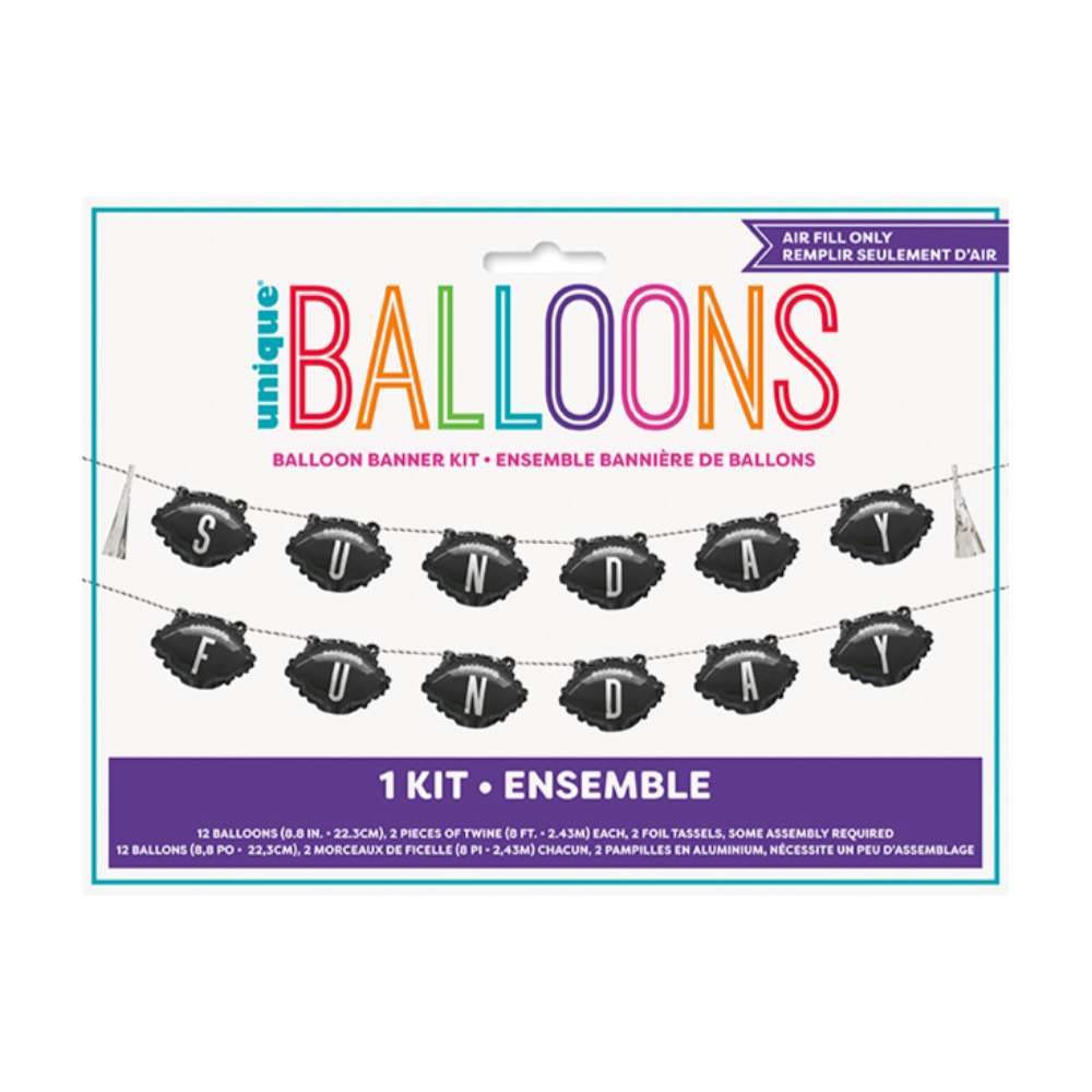 Mini Foil Balloon Banner Kickoff