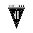 Glitz Black Flag Banner 9ft 40s