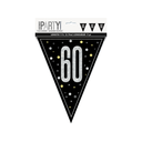 Glitz Black Flag Banner 9ft 60s