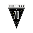 Glitz Black Flag Banner 9ft 70s