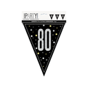 Glitz Black Flag Banner 9ft 80s