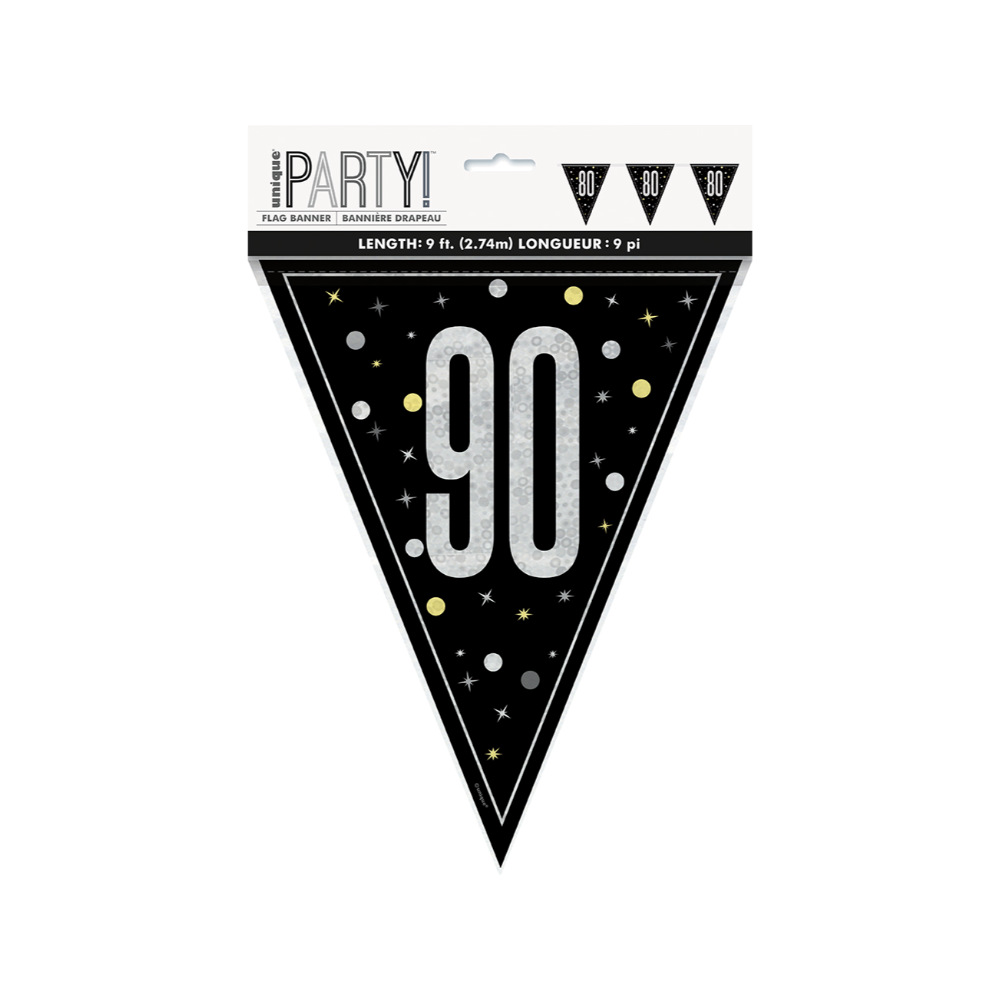 Glitz Black Flag Banner 9ft 90s