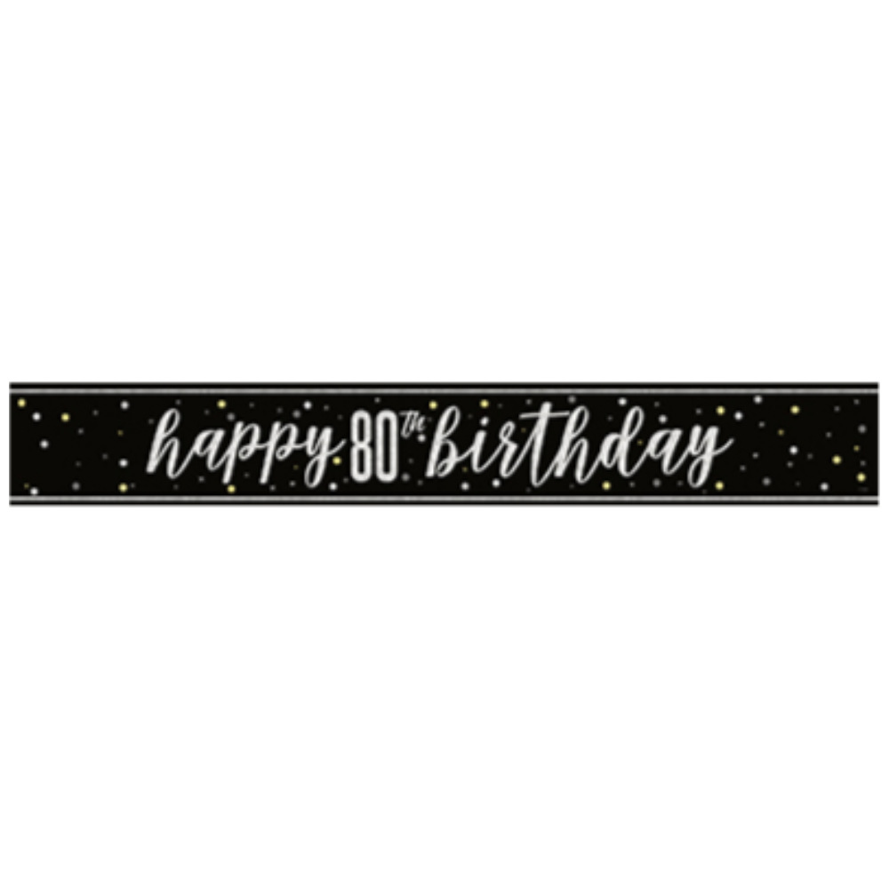 Glitz Black Prism Banner 9ft 80s