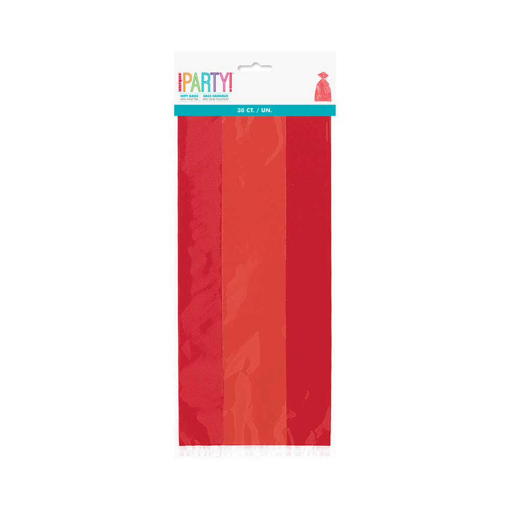 Bolsa Celofan Rojo 30pz