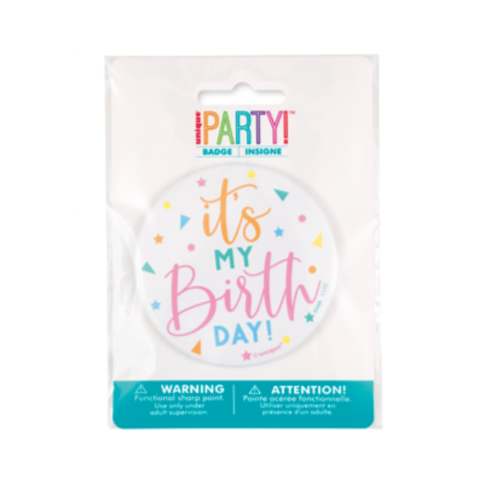 Boton Its My Birthday Bright Triangle