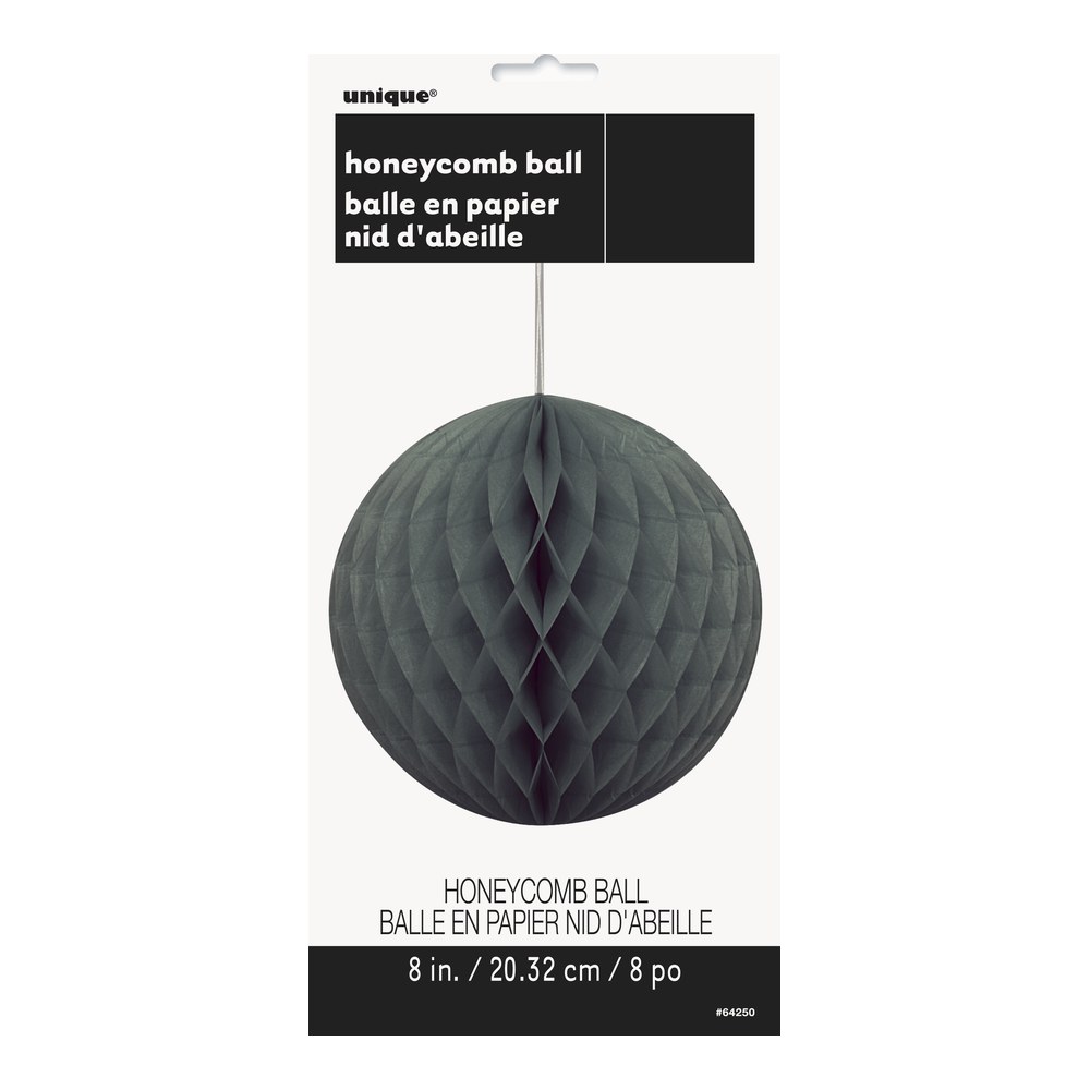Honeycomb Ball 8" Black
