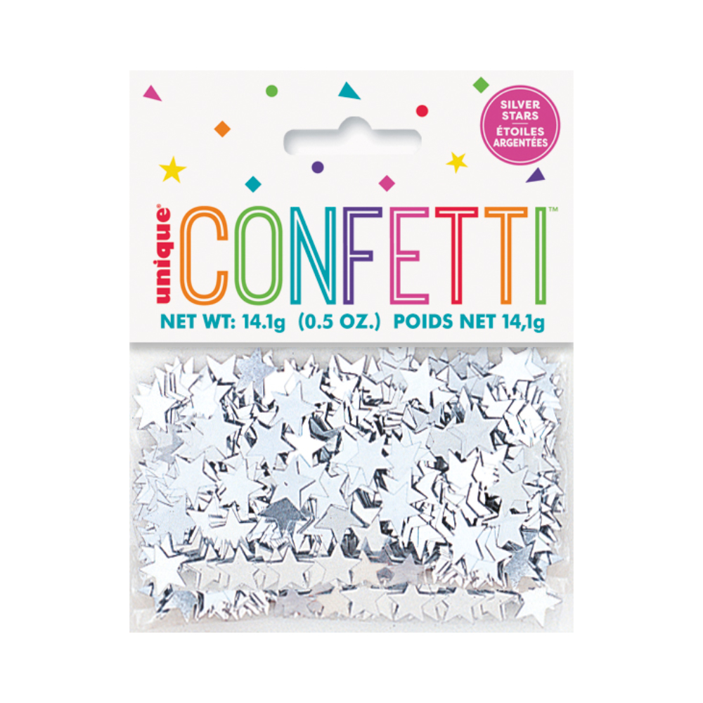 Confetti Silver Stars 0.5oz