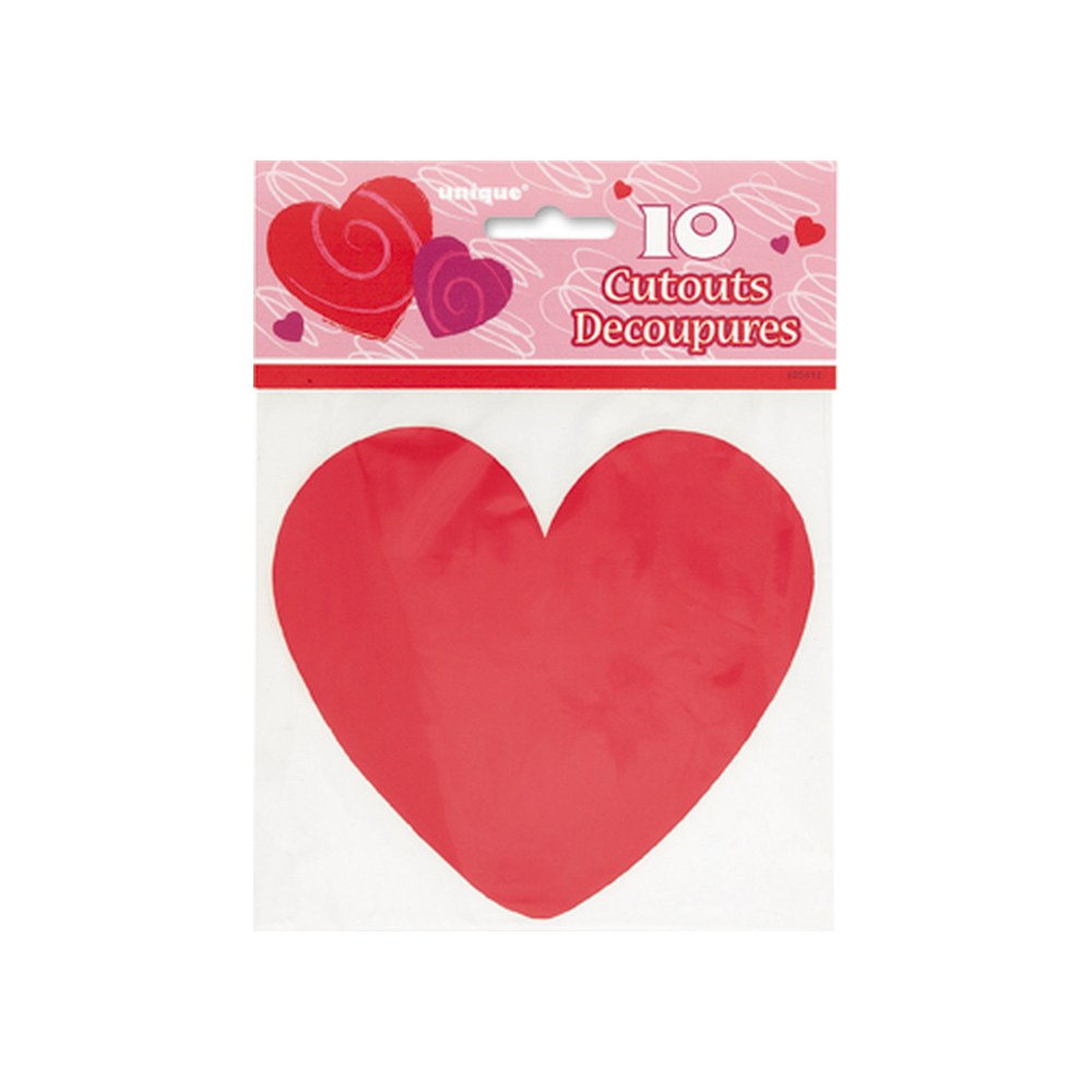 Mini Red Heart Cutouts C/10