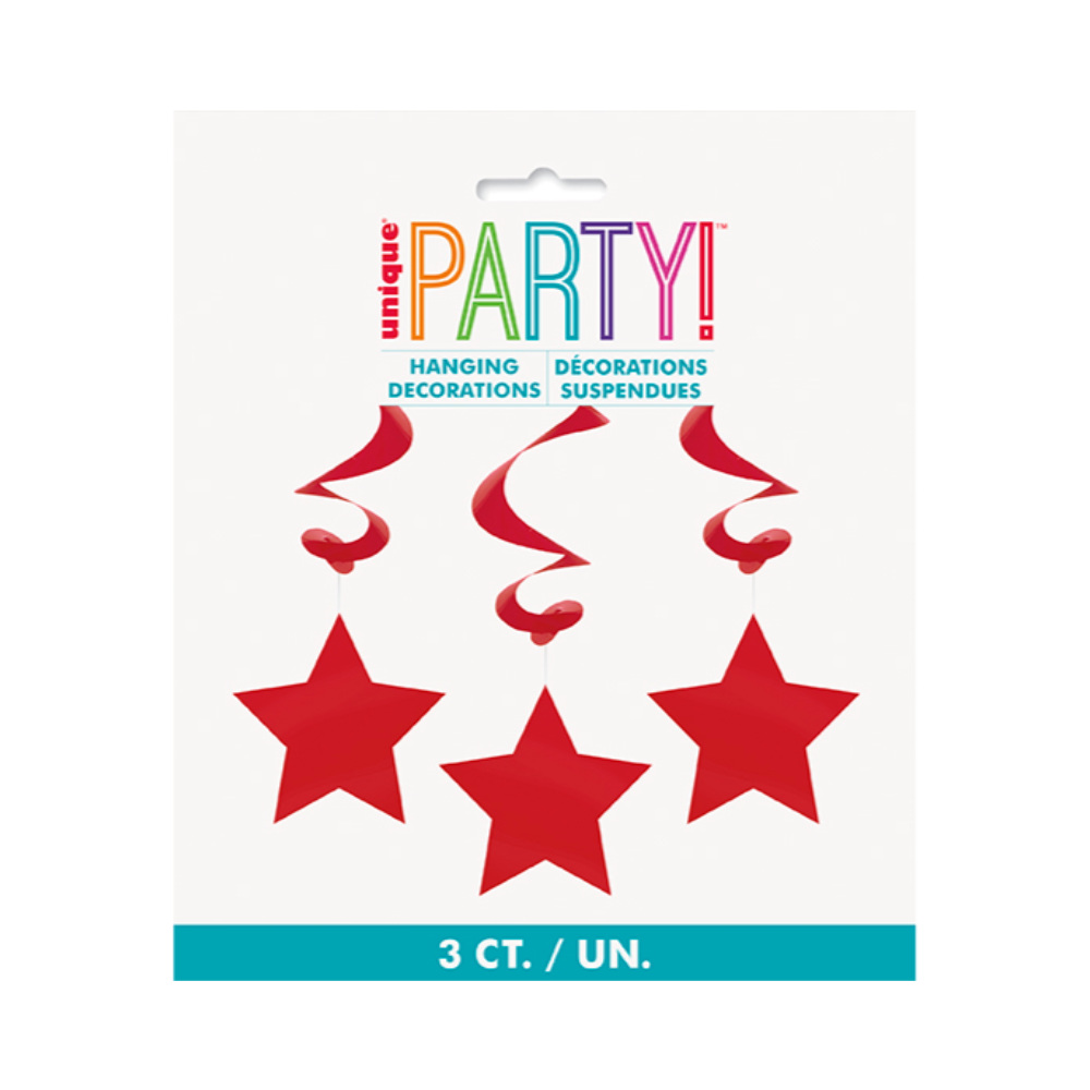 Hng Swirl Ruby Red Star 3pz