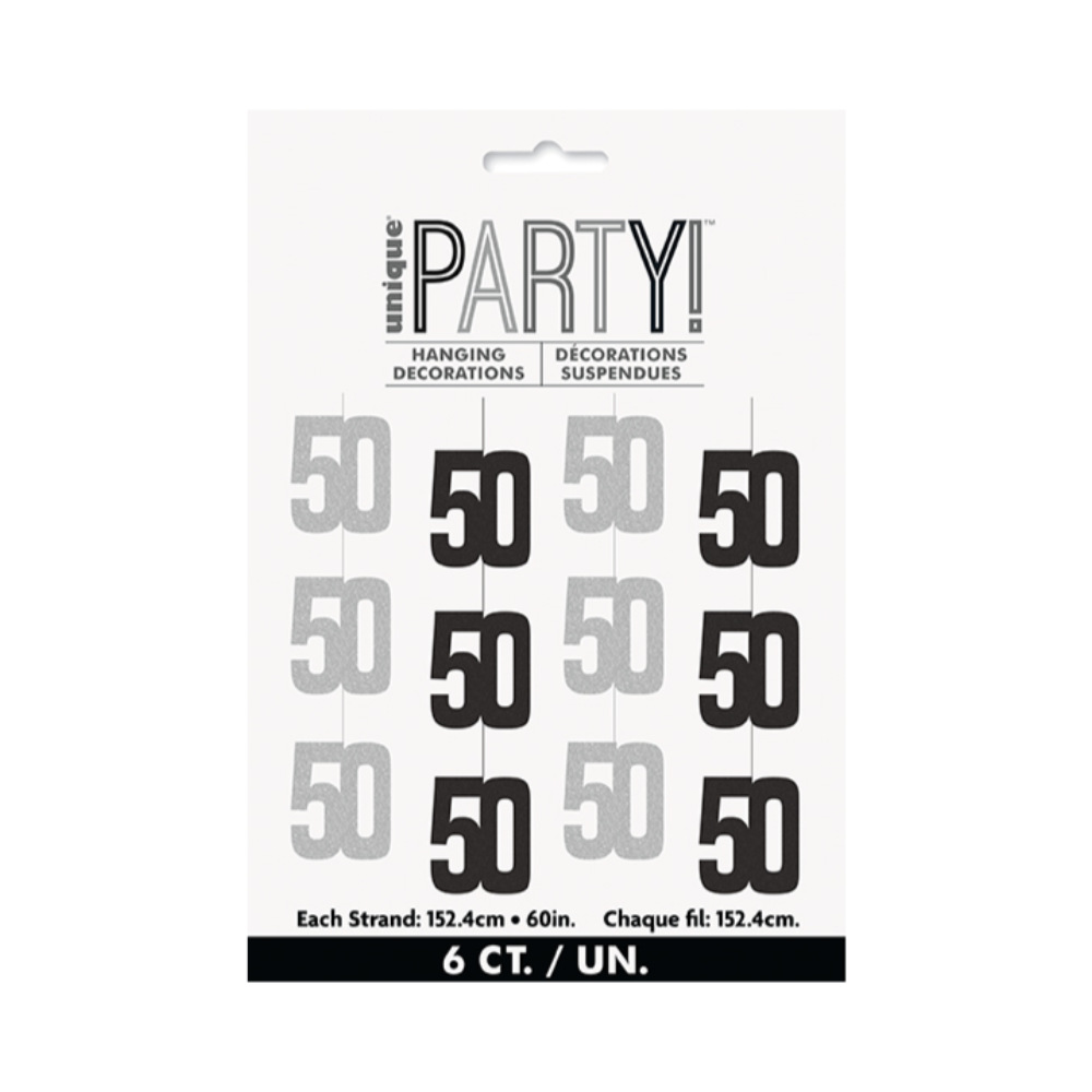 Glitz Black 50 Hanging Dec