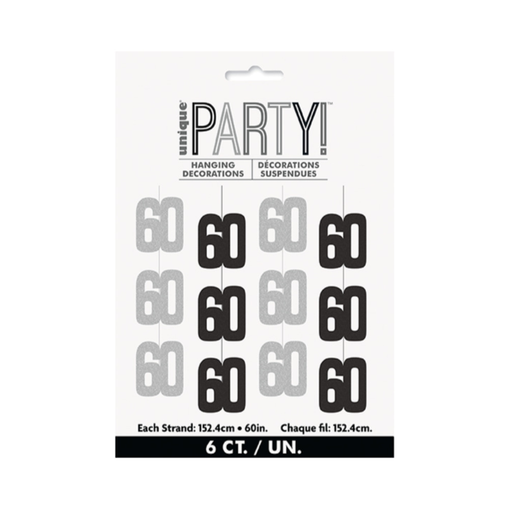 Glitz Black 60 Hanging Dec