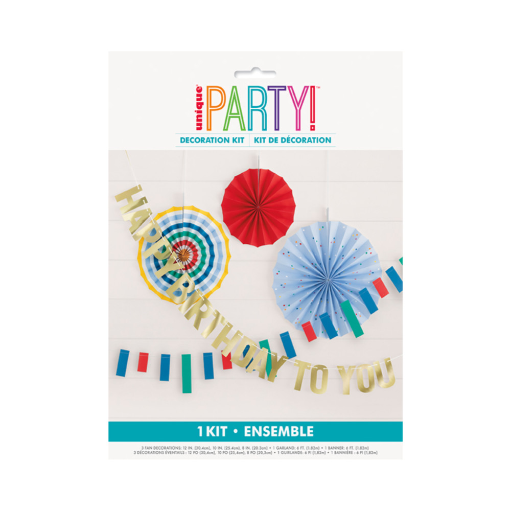 Guirnalda Paper Fan Kit Birthday Mayhem