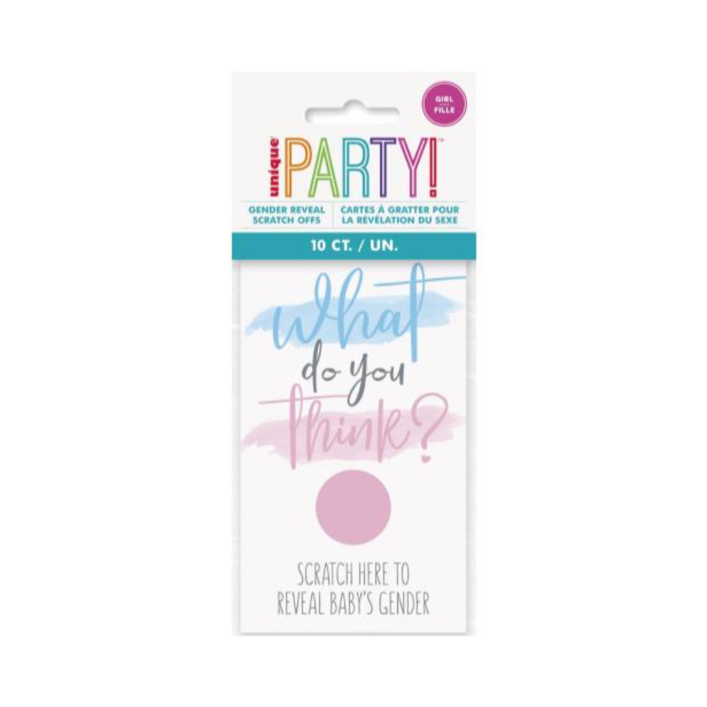 Juego Scratch-Off Gender Reveal 10pz
