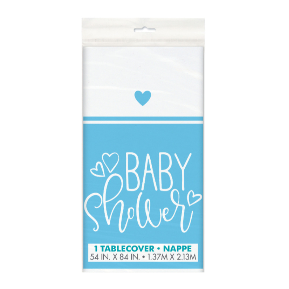 Mantel Blue Hearts Baby Shower