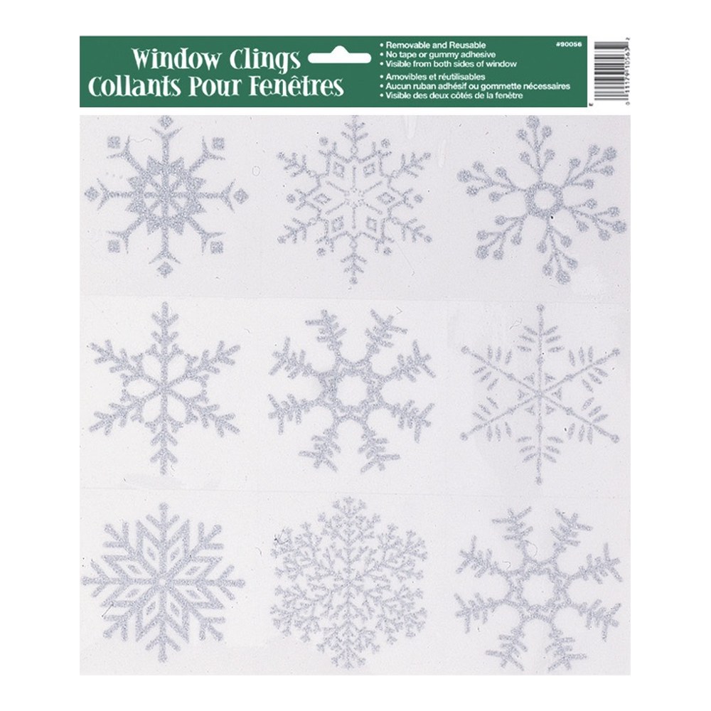 Glitter Snowflake Window Cling
