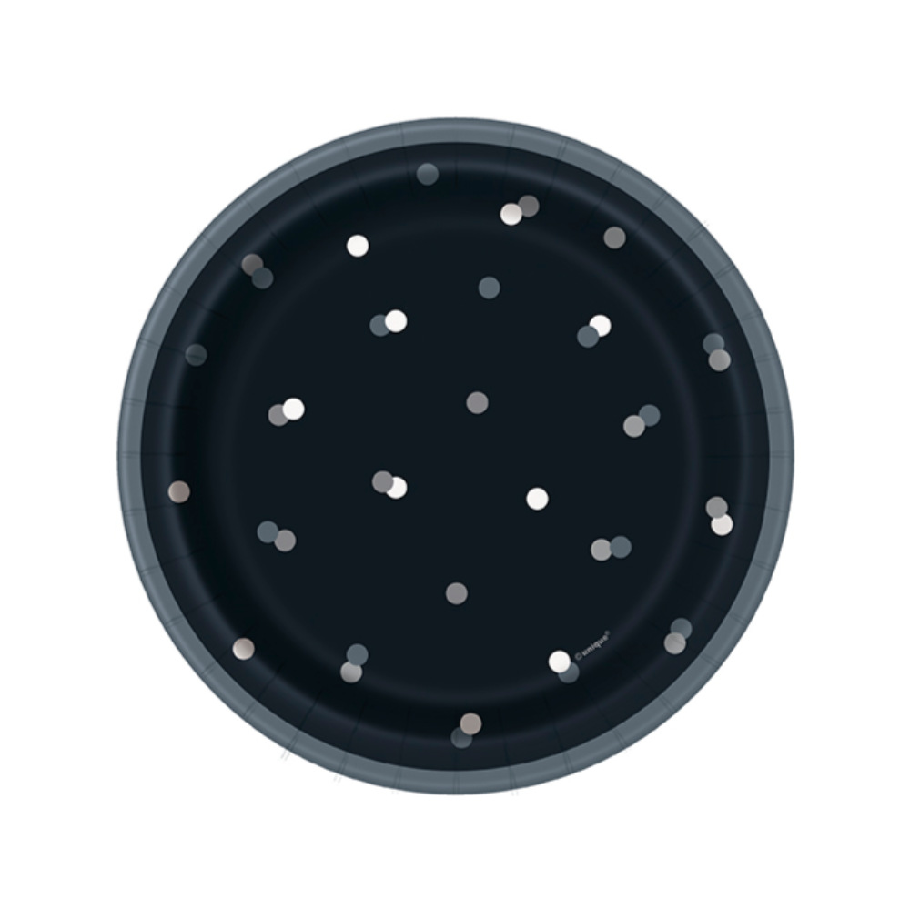 Glitz Black Plato 7" HBD