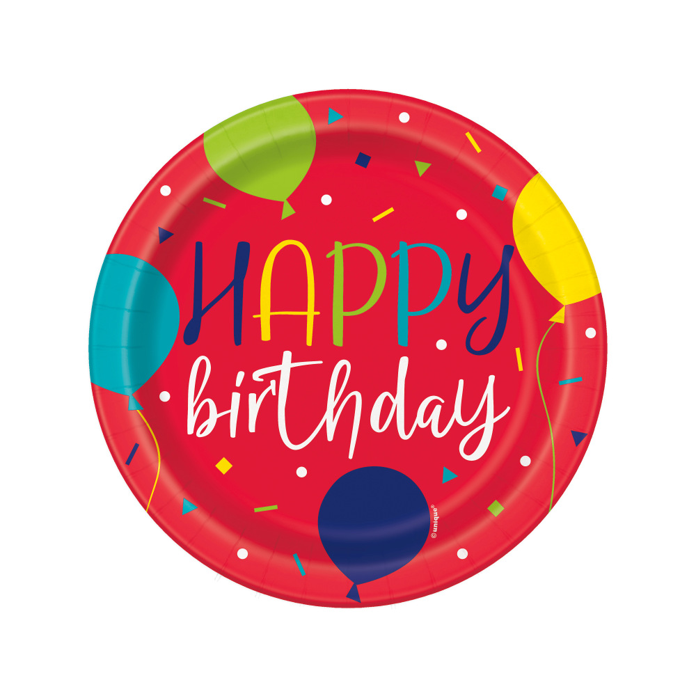Plato 7 Ballon Party Birthday 8pz
