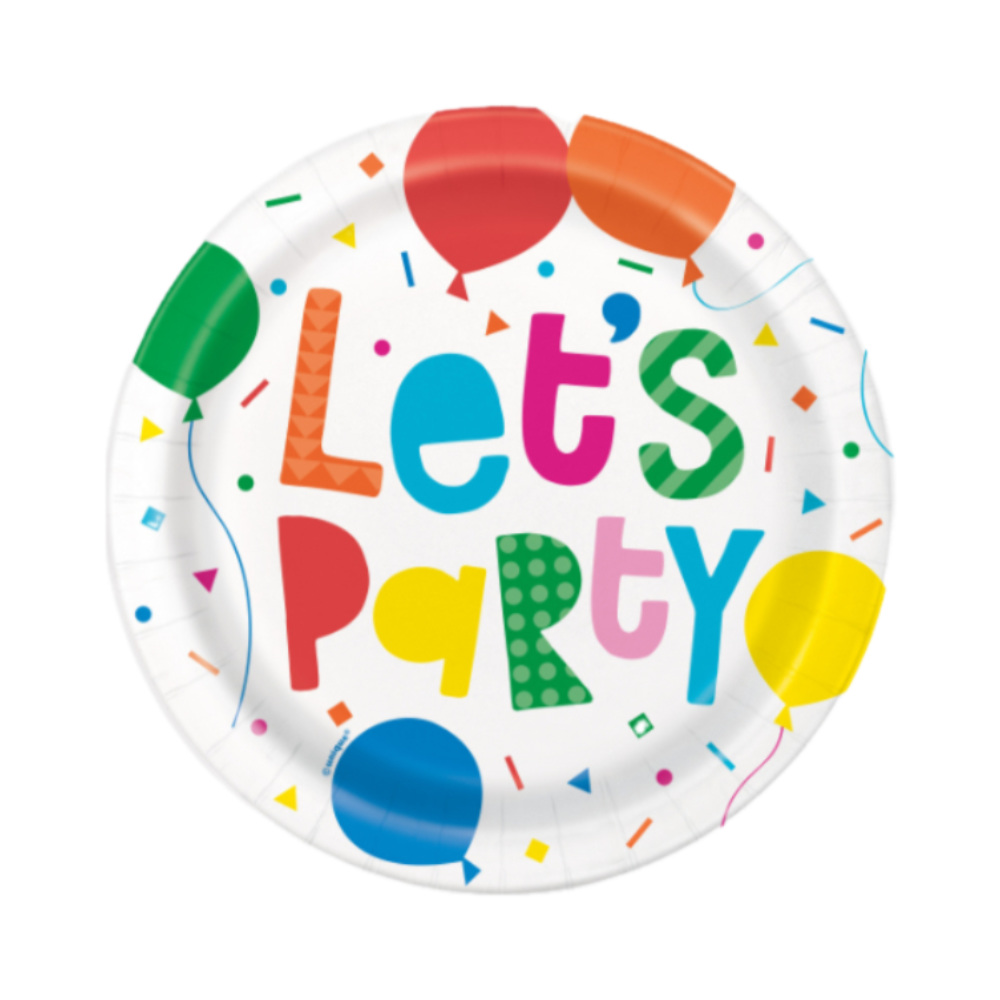 Plato 7 Colorful Ballooons 8pz