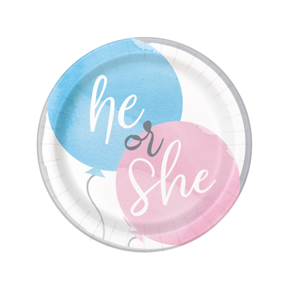 Plato 7 Gender Reveal Party 8pz