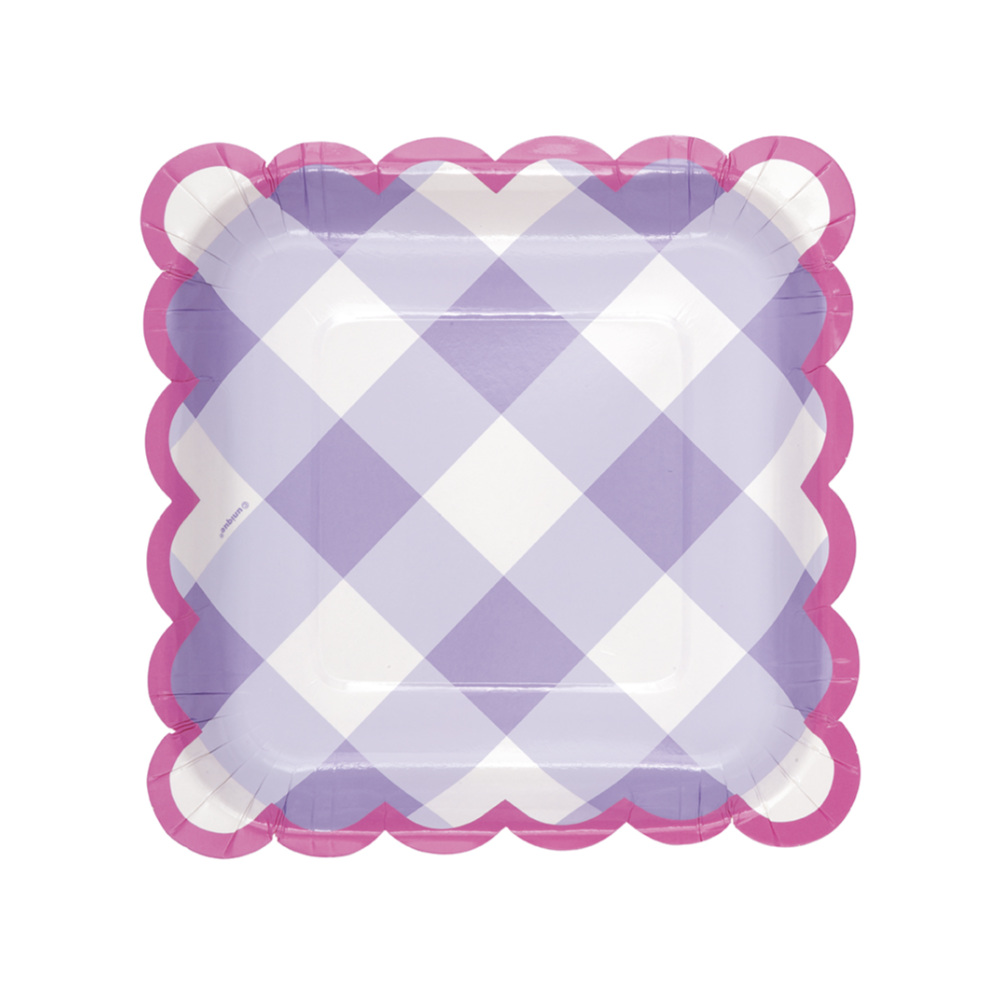 Plato 7 Pastel Gingham 8pz