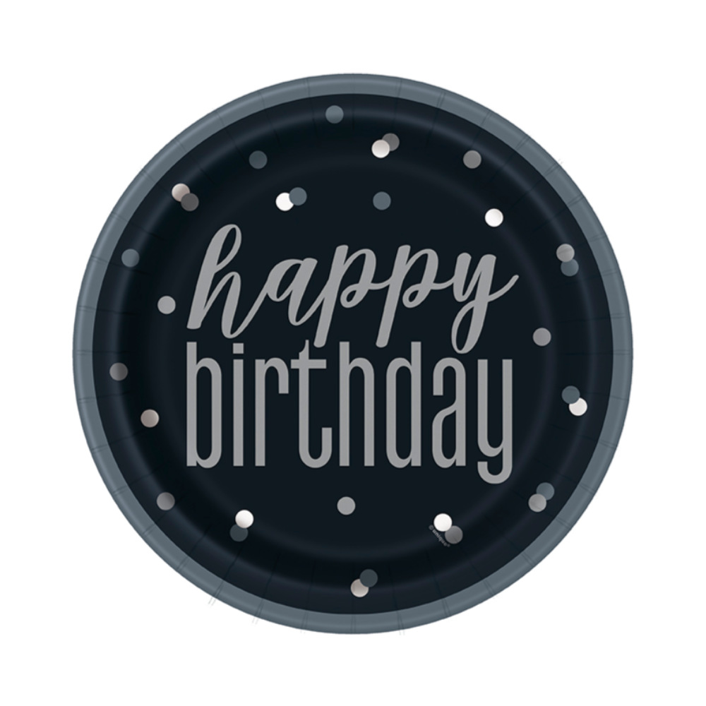 Glitz Black Plato 9" HBD