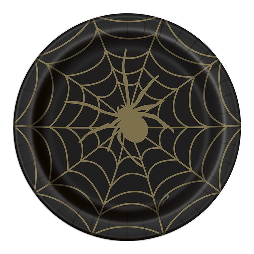 Plato 9 Black & Gold Spider Web C/8