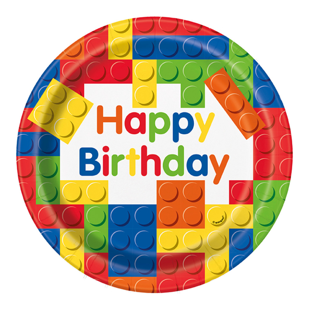 Plato 9 Building Blocks Bday 8pz