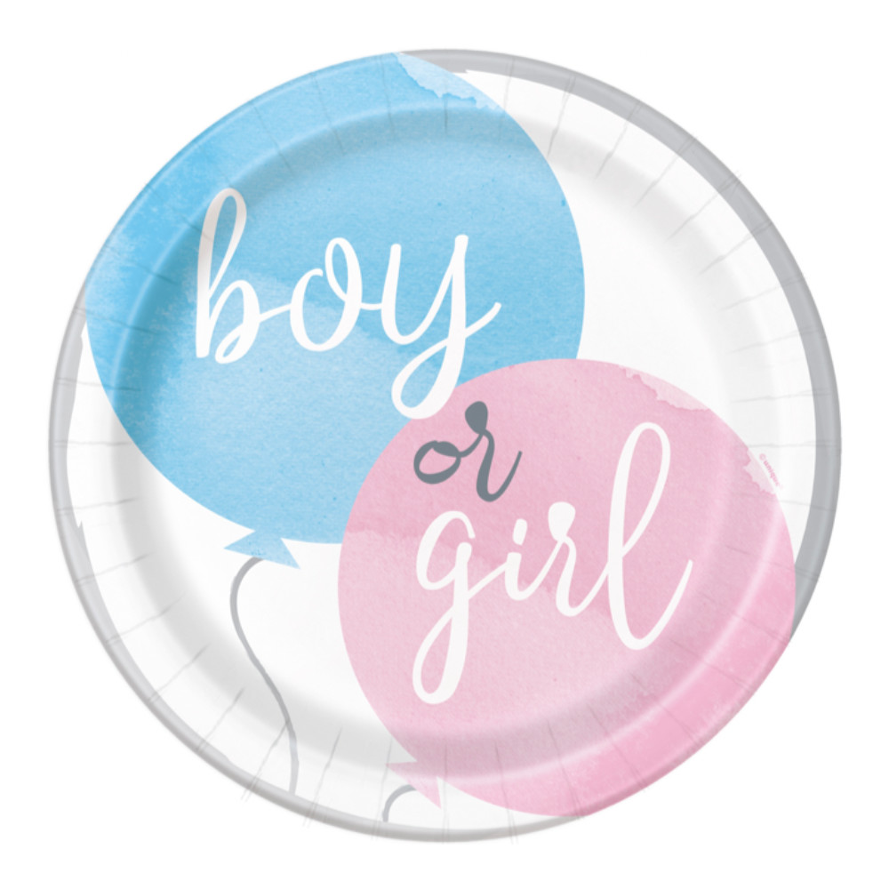 Plato 9 Gender Reveal Party 8pz
