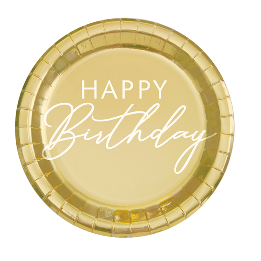 Plato 9 Foil Gold Happy Birthday