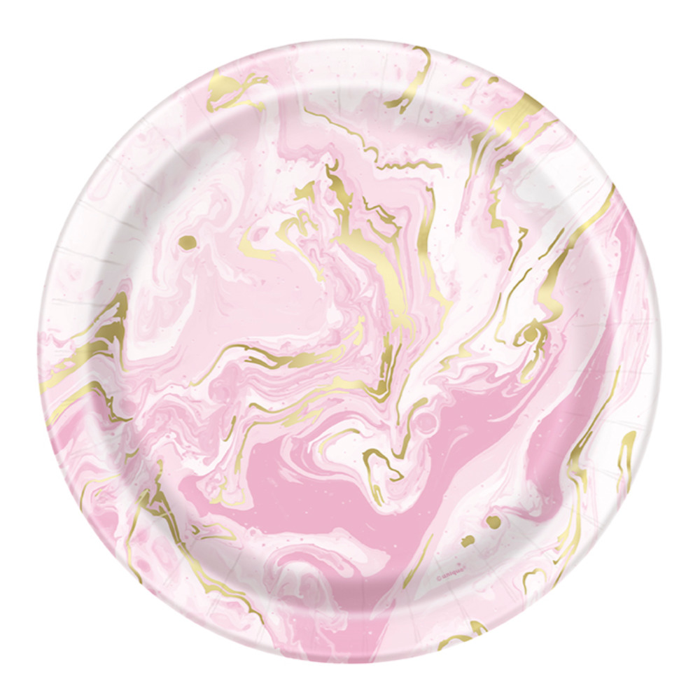 Plato 9 Foil Pink Marble 8pz