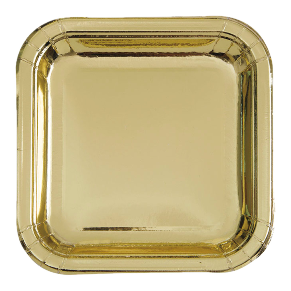 Plato 9 Sq Foil Gold 8pz