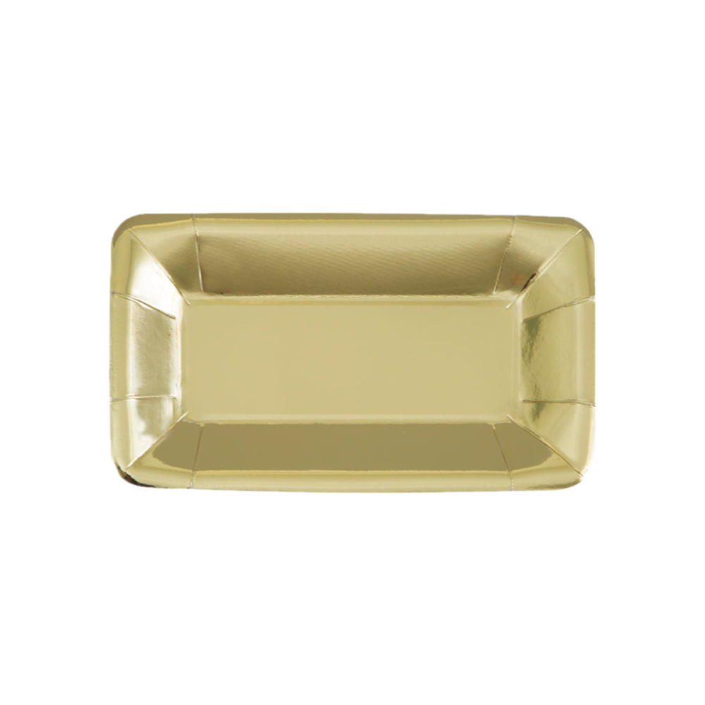 Plato 9x5 Foil Gold 8pz