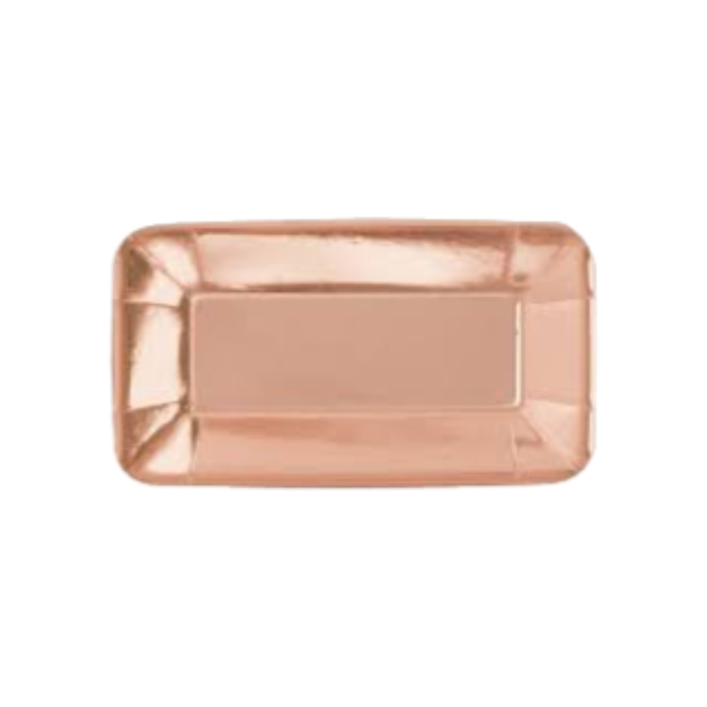 Plato 9x5 Foil Rose Gold 8pz