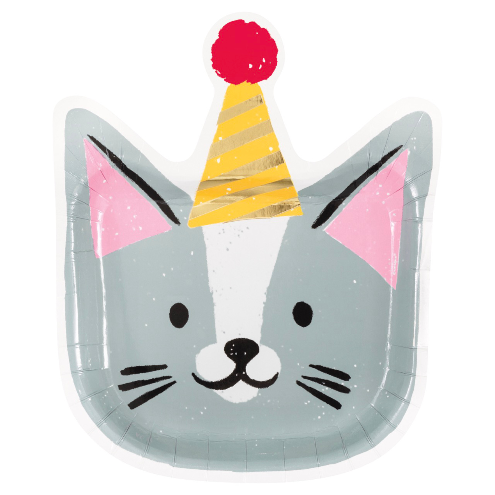 Plato 10 Shp Foil Paw Party 8pz