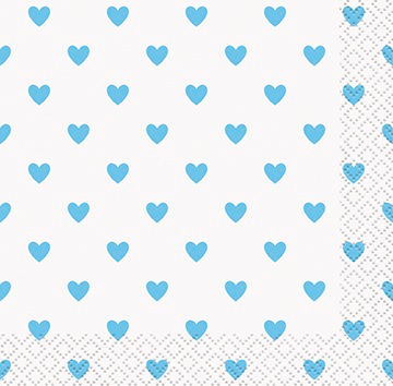 Serv. Ch Blue Hearts Baby Shower 16pz