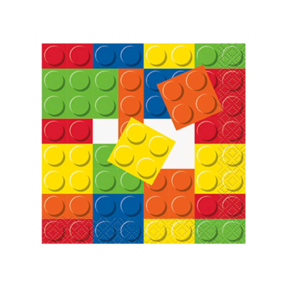 Serv. Ch Building Blocks Bday 16pz