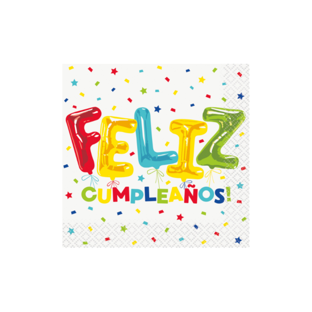 Serv. Ch Feliz Cumpleaños Unique 16pz