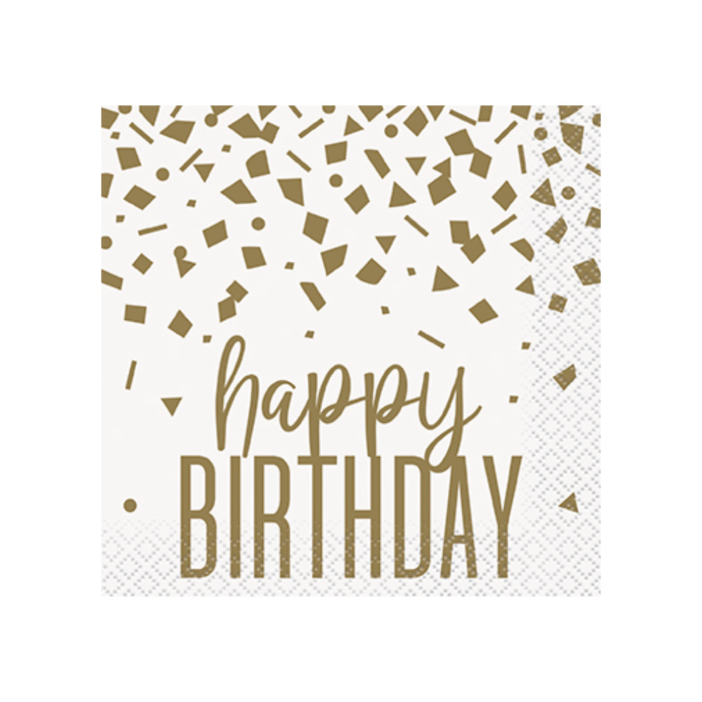 Serv. Ch Gold Confetti Birthday C/16