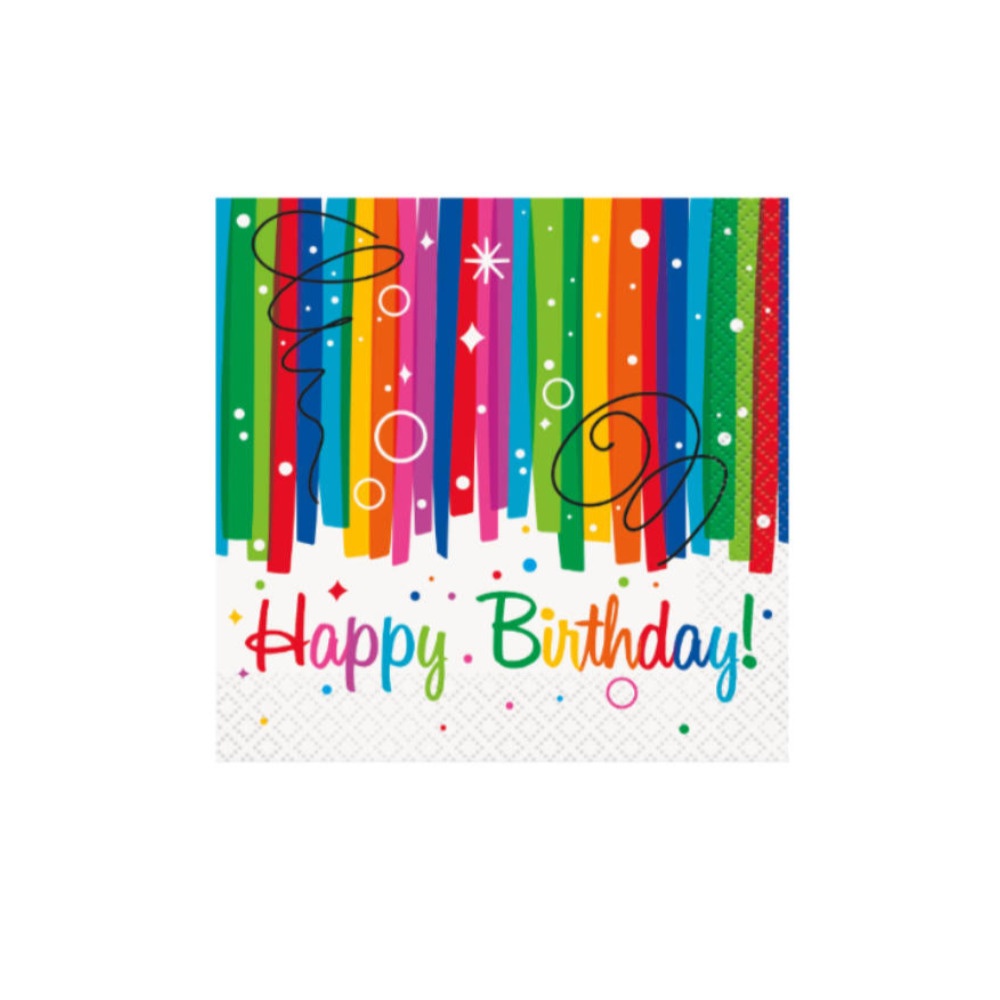 Serv. Ch Rainbow Ribbon Birthday 16pz