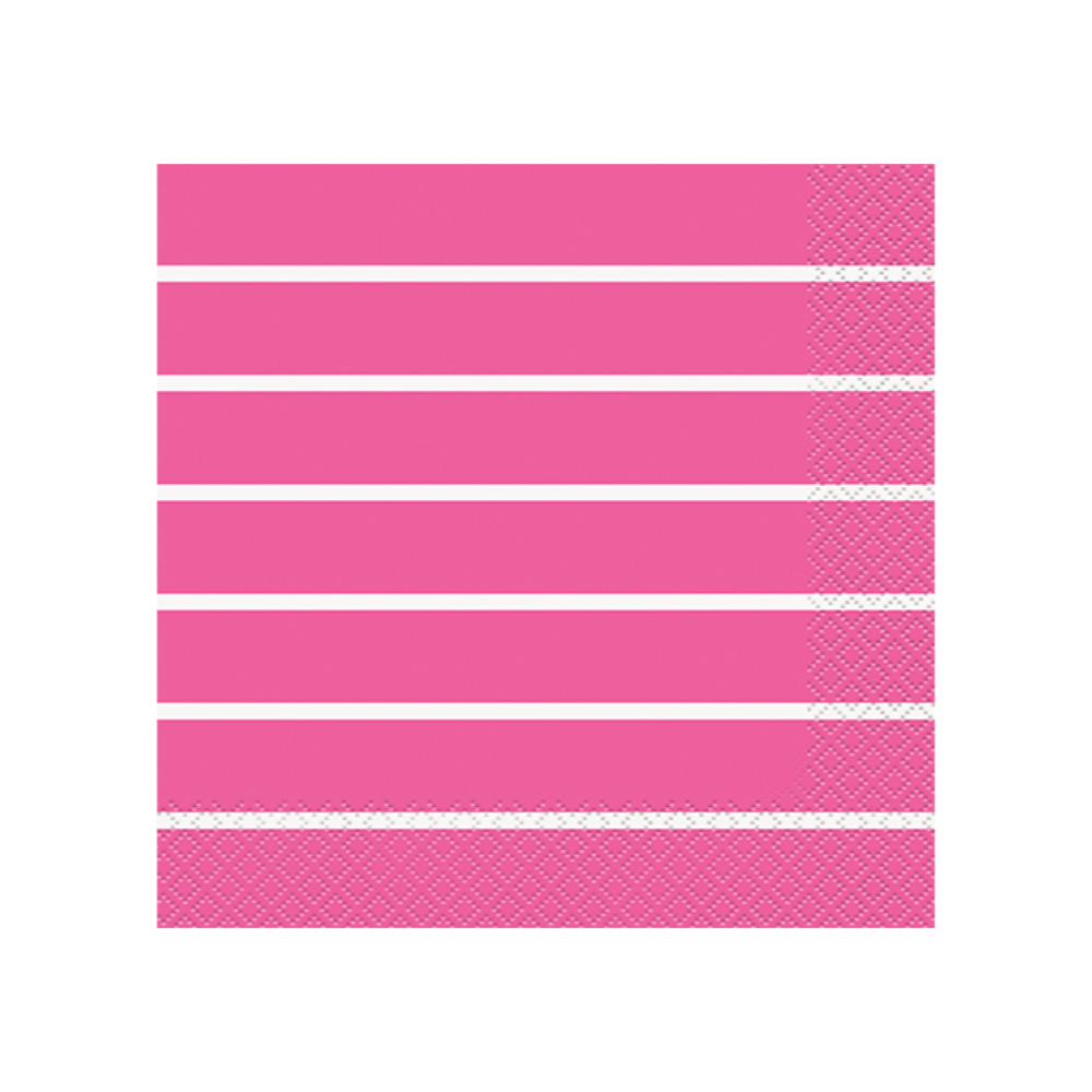 Serv. Ch Striped Hot Pink 16pz