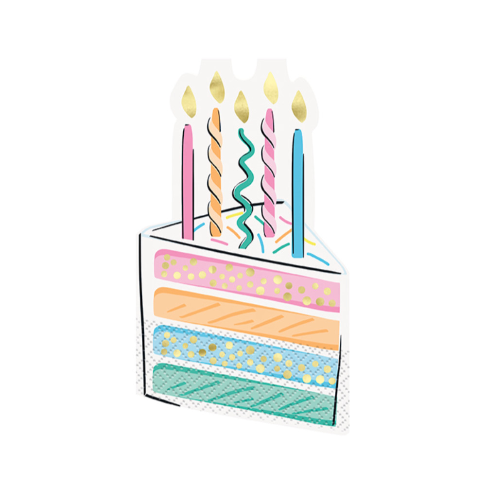 Serv. Guest Rainbow Birthday Sweets 16pz