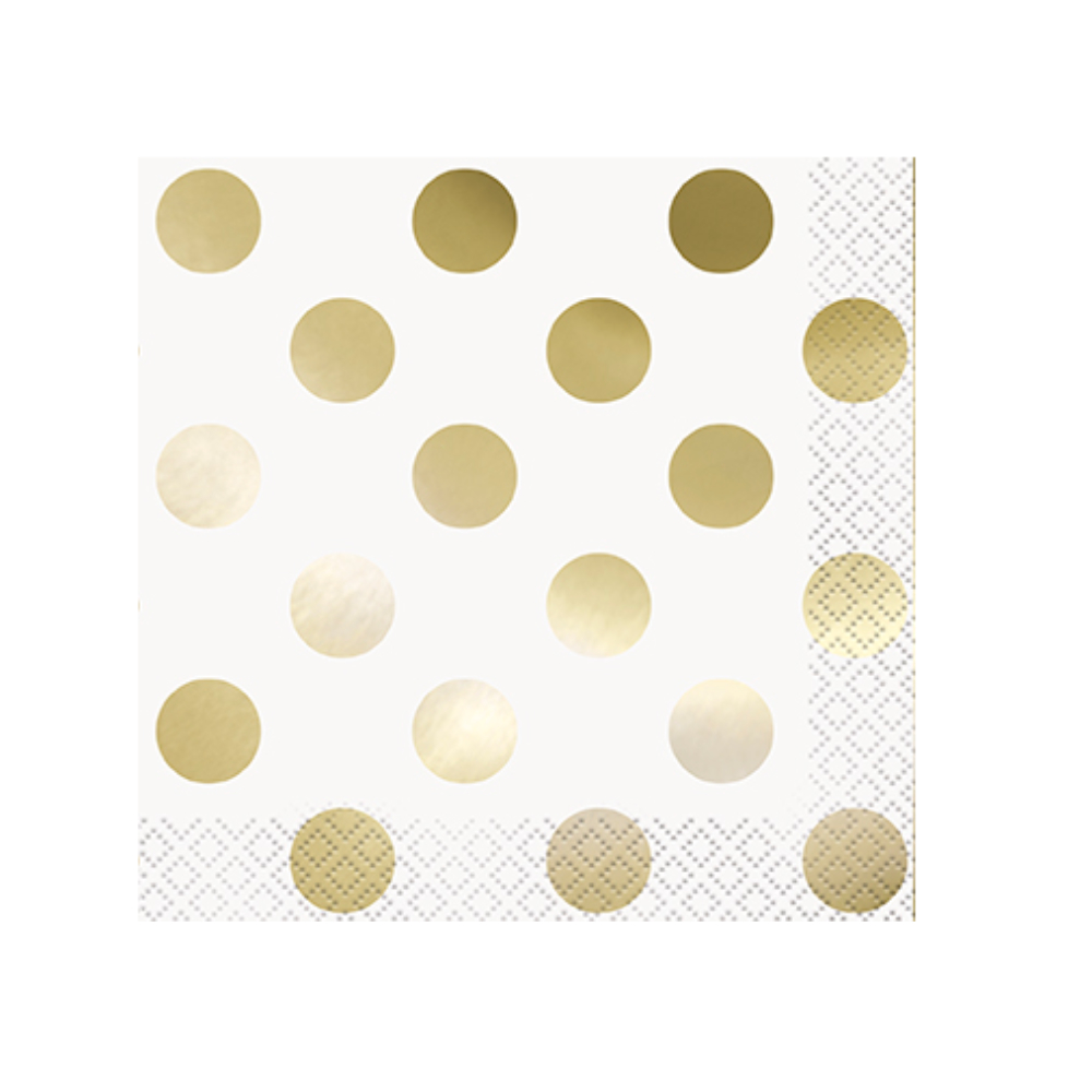 Serv. Ch Foil Dot Gold 16pz
